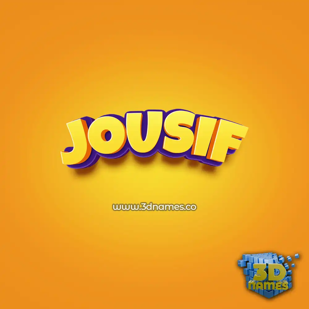 jousif in Orange Toon style - 3D name wallpaper jousif in Orange Toon style - 3D name wallpaper
