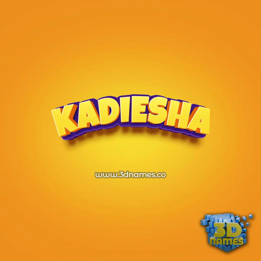 kadiesha in Orange Toon style - 3D name wallpaper kadiesha in Orange Toon style - 3D name wallpaper