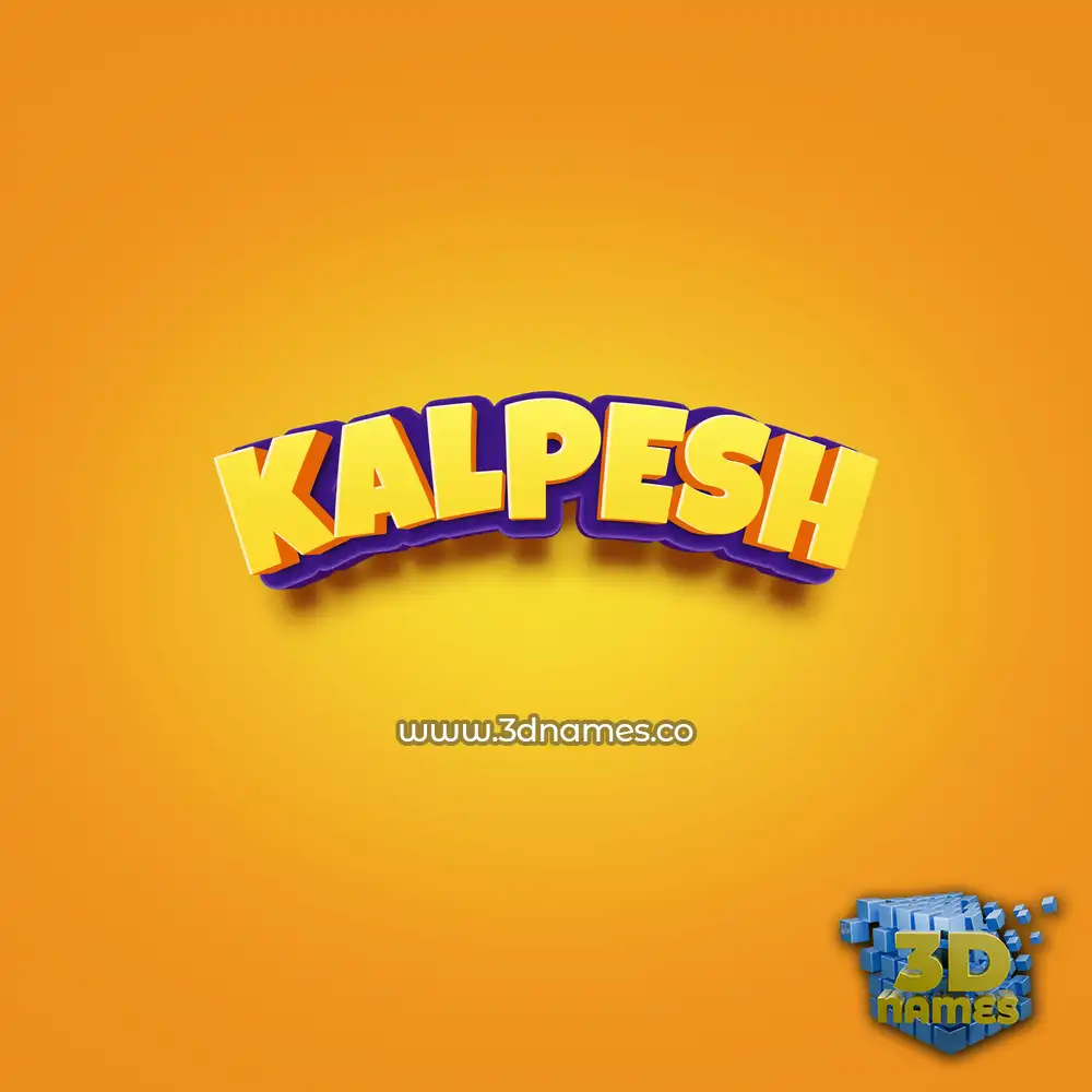 kalpesh in Orange Toon style - 3D name wallpaper kalpesh in Orange Toon style - 3D name wallpaper