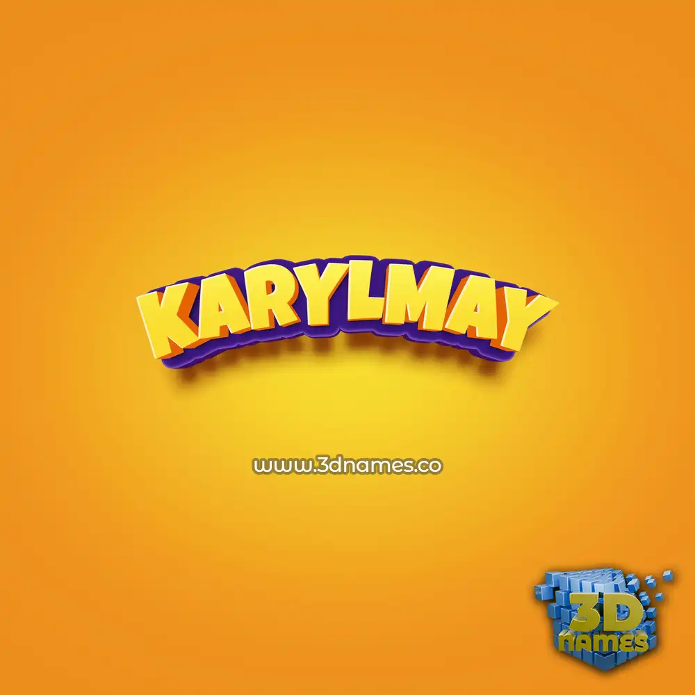 karylmay in Orange Toon style - 3D name wallpaper