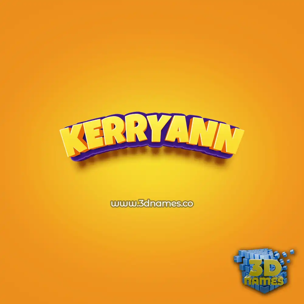 kerryann in Orange Toon style - 3D name wallpaper kerryann in Orange Toon style - 3D name wallpaper