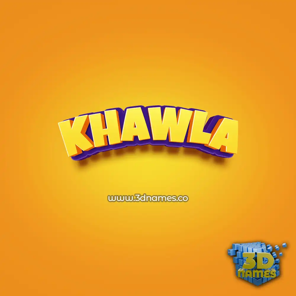 khawla in Orange Toon style - 3D name wallpaper khawla in Orange Toon style - 3D name wallpaper