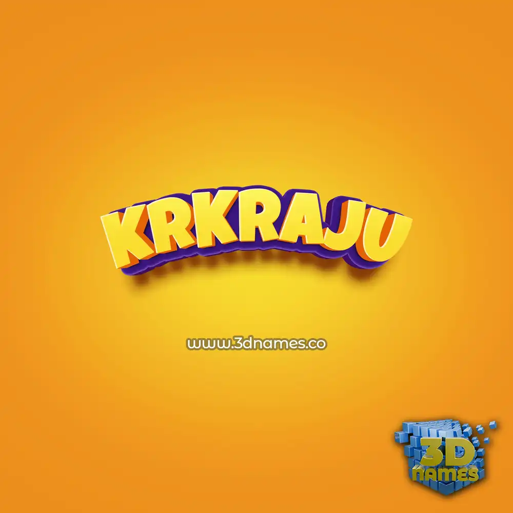 krkraju in Orange Toon style - 3D name wallpaper krkraju in Orange Toon style - 3D name wallpaper