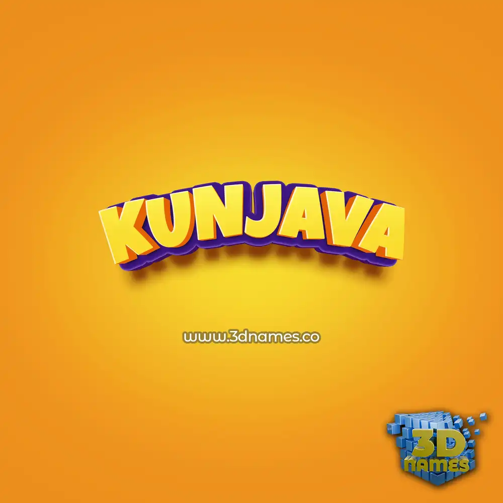 kunjava in Orange Toon style - 3D name wallpaper kunjava in Orange Toon style - 3D name wallpaper