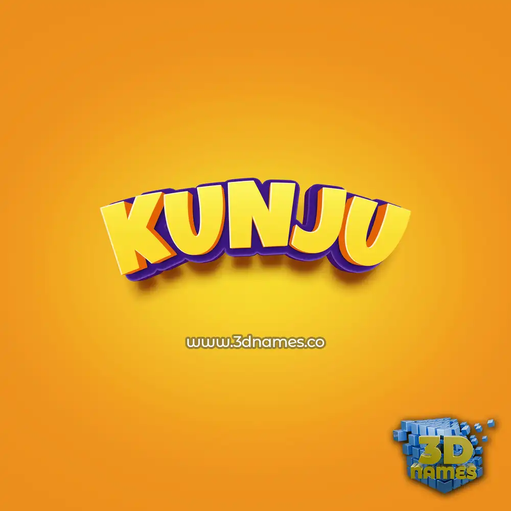 kunju in Orange Toon style - 3D name wallpaper kunju in Orange Toon style - 3D name wallpaper