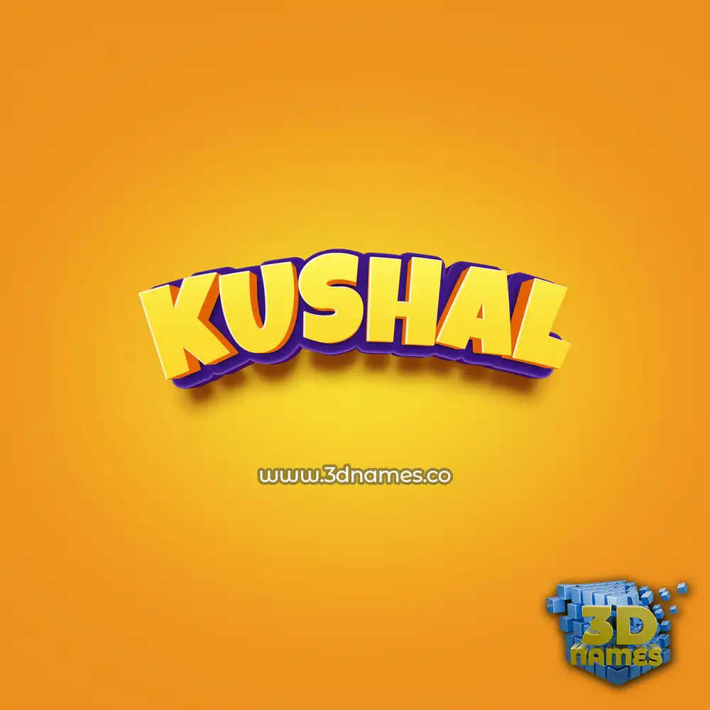 kushal in Orange Toon style - 3D name wallpaper kushal in Orange Toon style - 3D name wallpaper