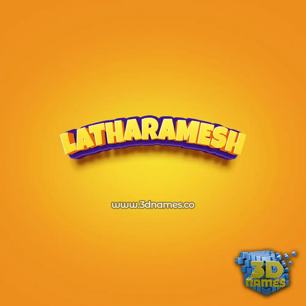 latharamesh in Orange Toon style - 3D name wallpaper latharamesh in Orange Toon style - 3D name wallpaper