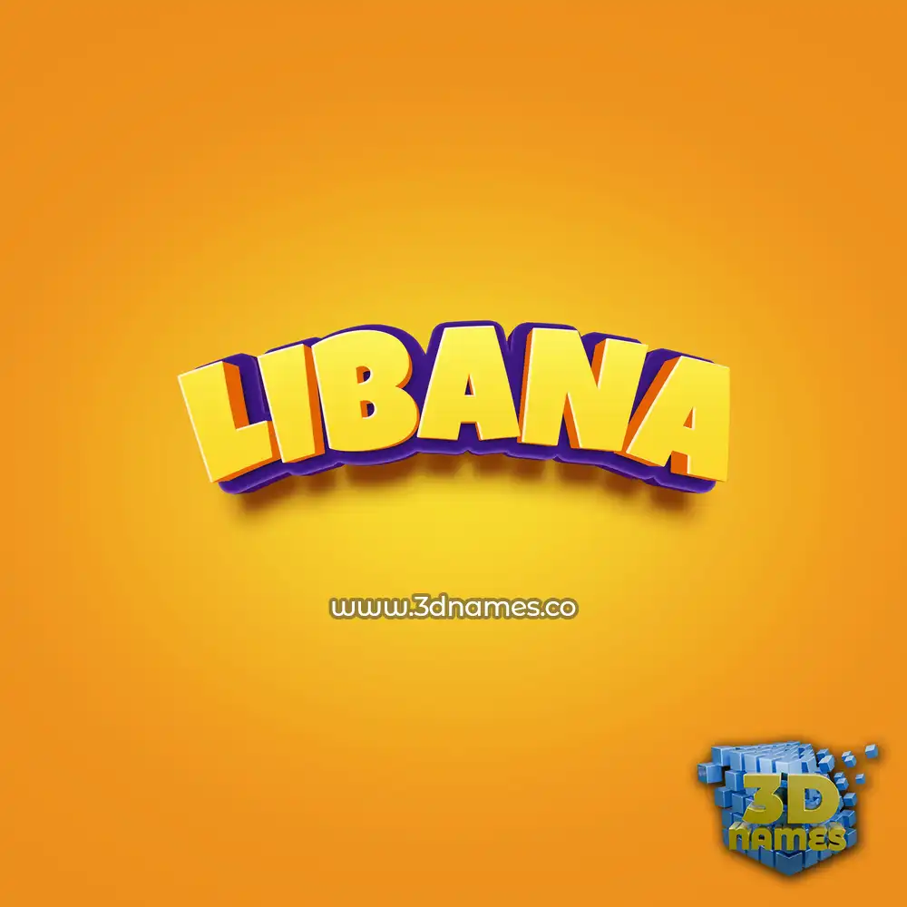 libana in Orange Toon style - 3D name wallpaper libana in Orange Toon style - 3D name wallpaper