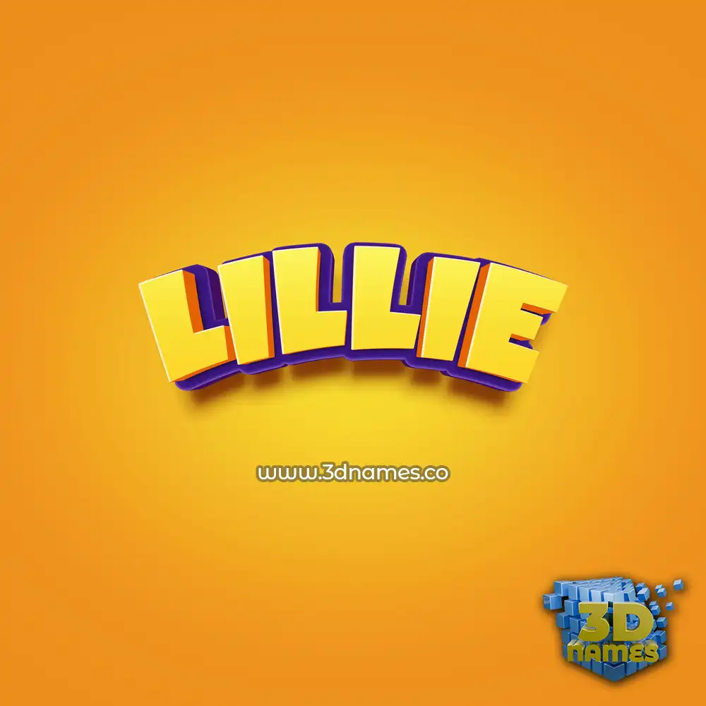 lillie in Orange Toon style - 3D name wallpaper lillie in Orange Toon style - 3D name wallpaper