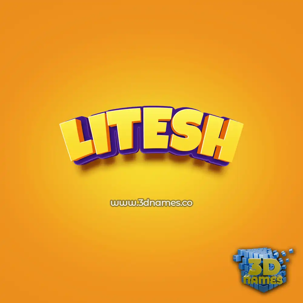 litesh in Orange Toon style - 3D name wallpaper litesh in Orange Toon style - 3D name wallpaper