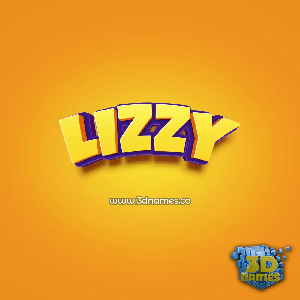 lizzy in Orange Toon style - 3D name wallpaper lizzy in Orange Toon style - 3D name wallpaper