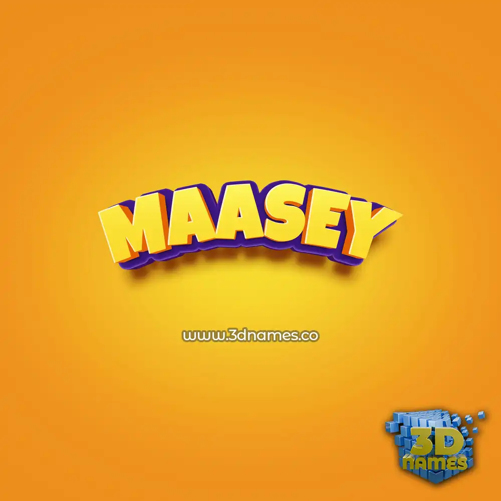 maasey in Orange Toon style - 3D name wallpaper maasey in Orange Toon style - 3D name wallpaper