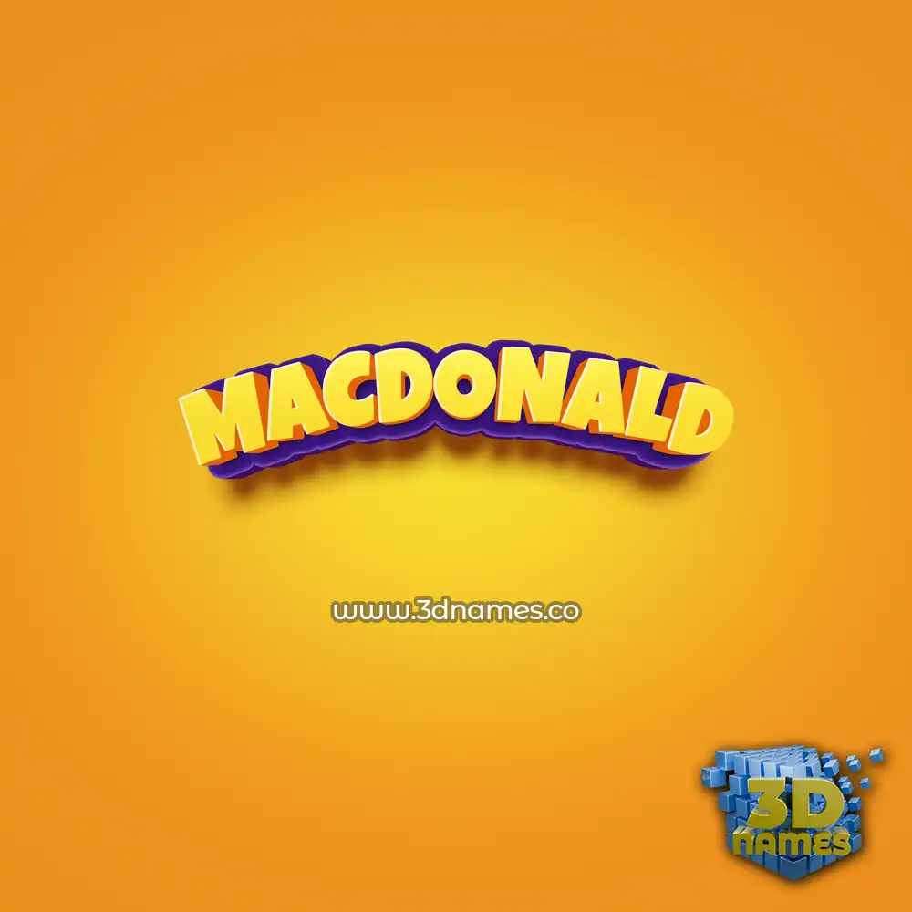macdonald in Orange Toon style - 3D name wallpaper macdonald in Orange Toon style - 3D name wallpaper