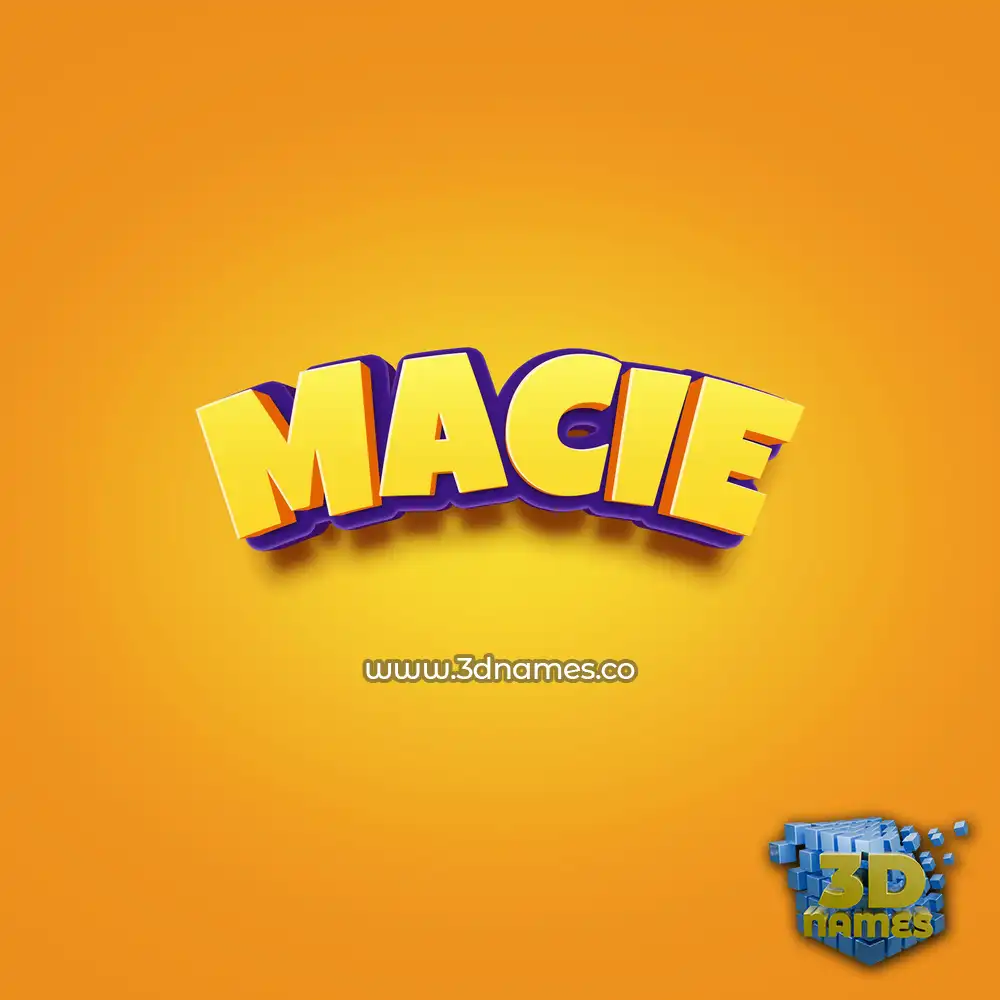 macie in Orange Toon style - 3D name wallpaper macie in Orange Toon style - 3D name wallpaper