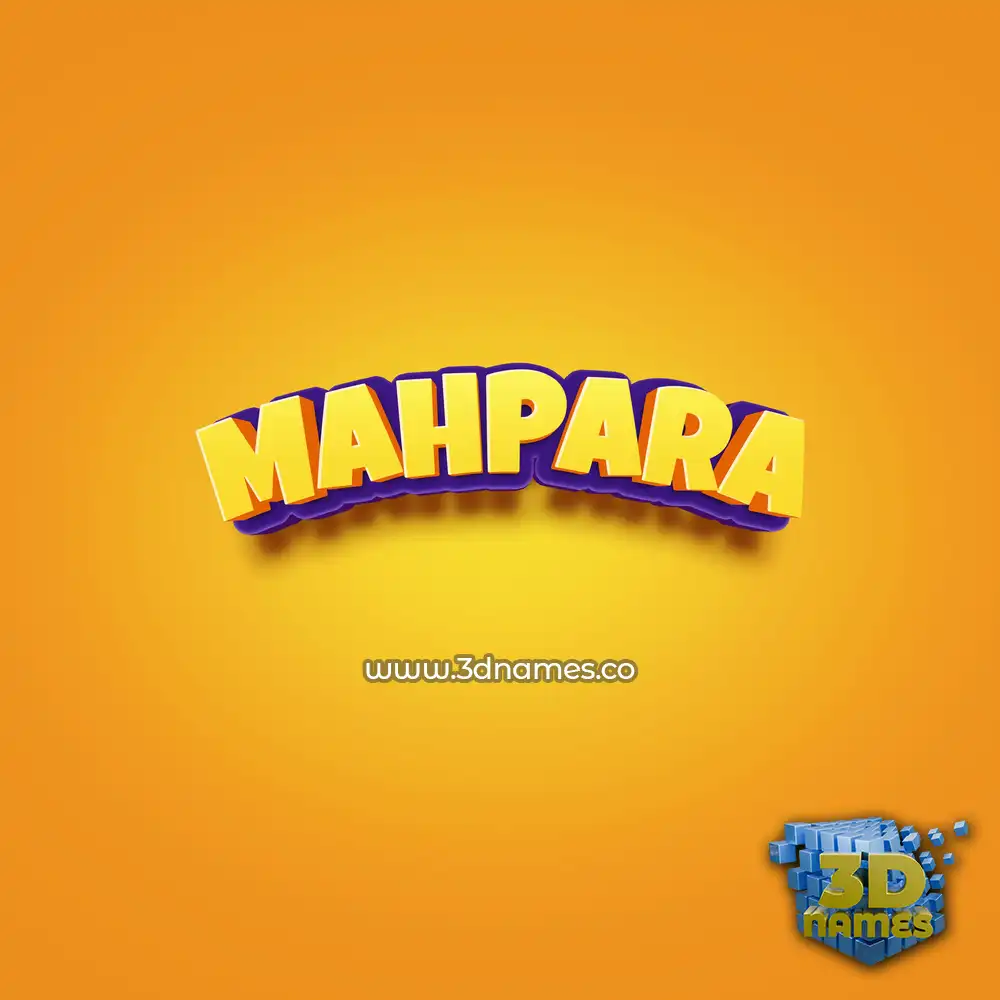 mahpara in Orange Toon style - 3D name wallpaper mahpara in Orange Toon style - 3D name wallpaper