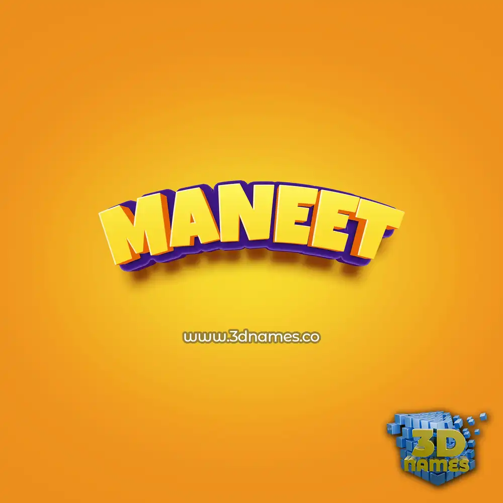 maneet in Orange Toon style - 3D name wallpaper maneet in Orange Toon style - 3D name wallpaper