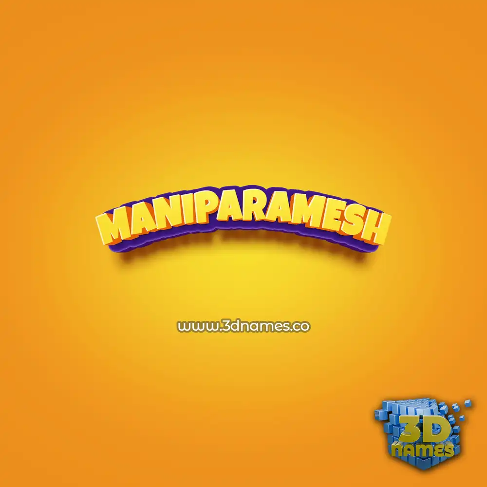 maniparamesh in Orange Toon style - 3D name wallpaper maniparamesh in Orange Toon style - 3D name wallpaper