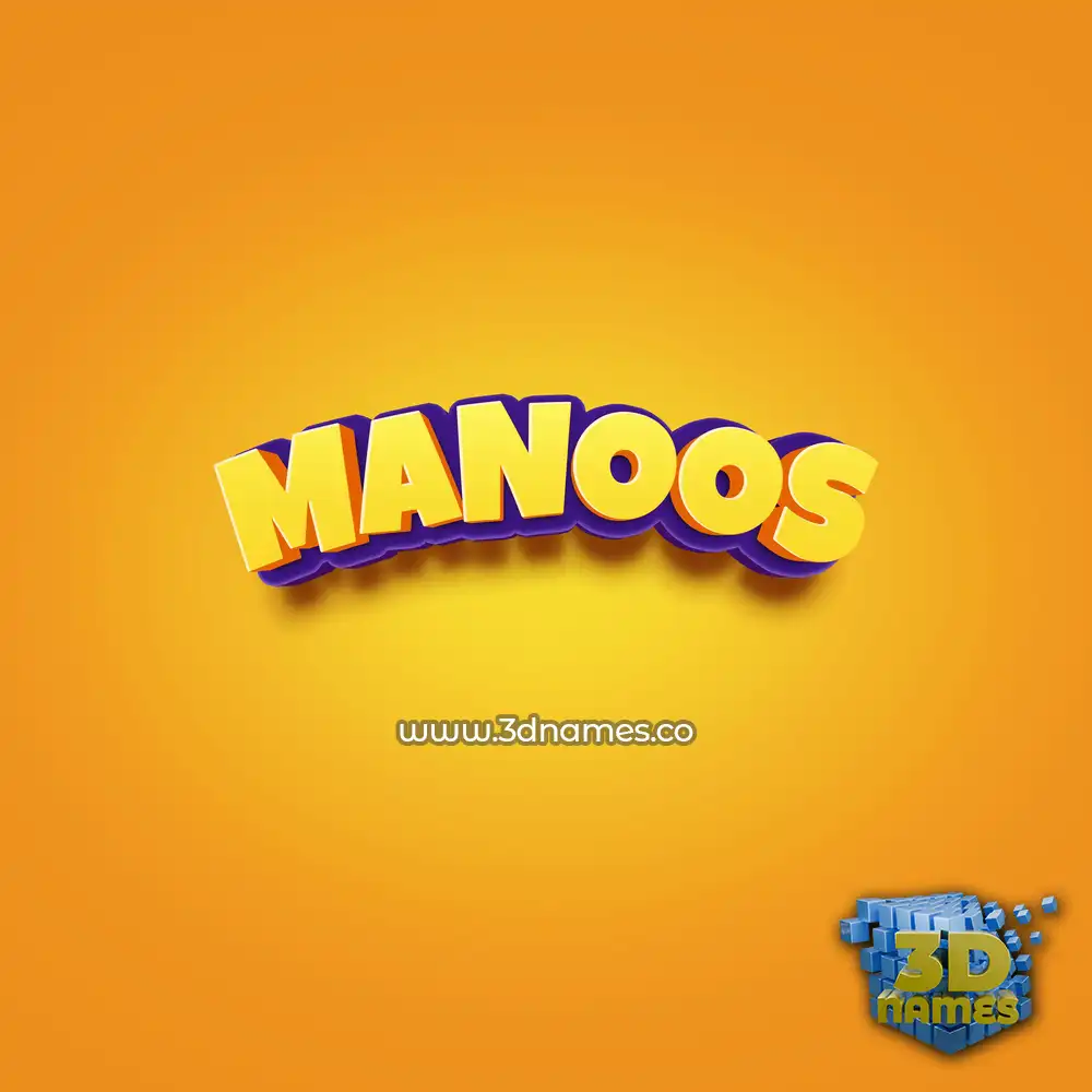 manoos in Orange Toon style - 3D name wallpaper manoos in Orange Toon style - 3D name wallpaper