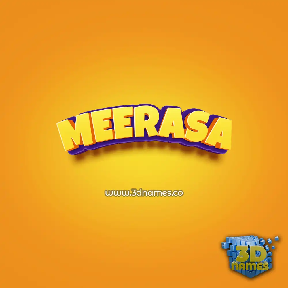 meerasa in Orange Toon style - 3D name wallpaper meerasa in Orange Toon style - 3D name wallpaper