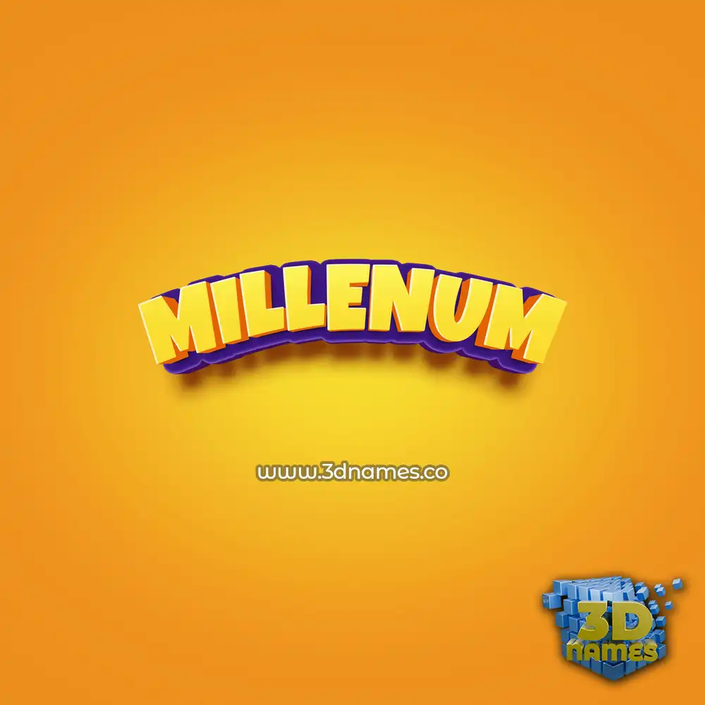 millenum in Orange Toon style - 3D name wallpaper millenum in Orange Toon style - 3D name wallpaper