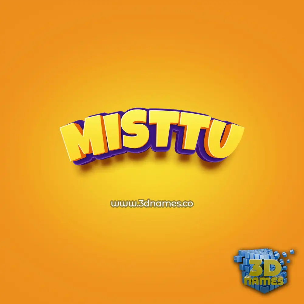 misttu in Orange Toon style - 3D name wallpaper misttu in Orange Toon style - 3D name wallpaper