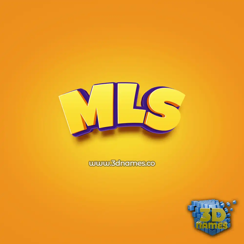 mls in Orange Toon style - 3D name wallpaper mls in Orange Toon style - 3D name wallpaper
