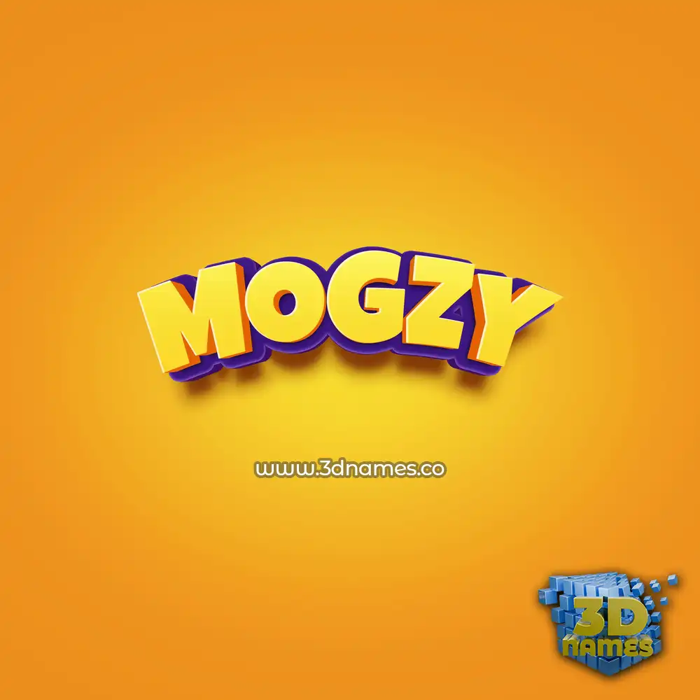 mogzy in Orange Toon style - 3D name wallpaper mogzy in Orange Toon style - 3D name wallpaper