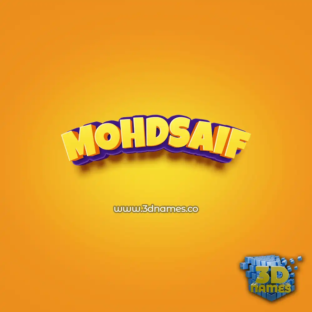 mohdsaif in Orange Toon style - 3D name wallpaper mohdsaif in Orange Toon style - 3D name wallpaper