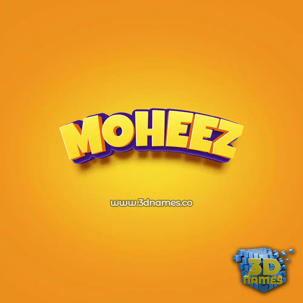 moheez in Orange Toon style - 3D name wallpaper moheez in Orange Toon style - 3D name wallpaper