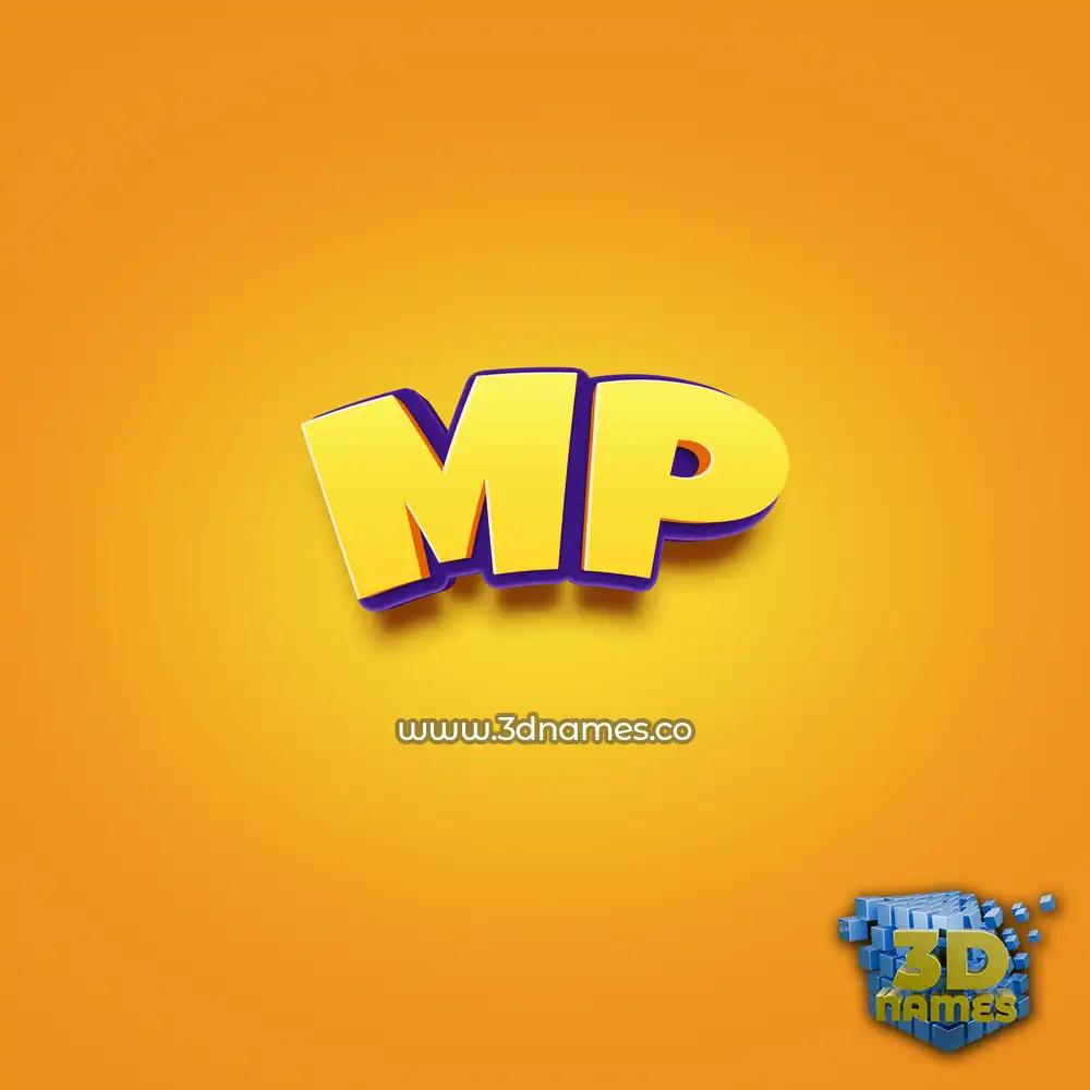 mp in Orange Toon style - 3D name wallpaper mp in Orange Toon style - 3D name wallpaper