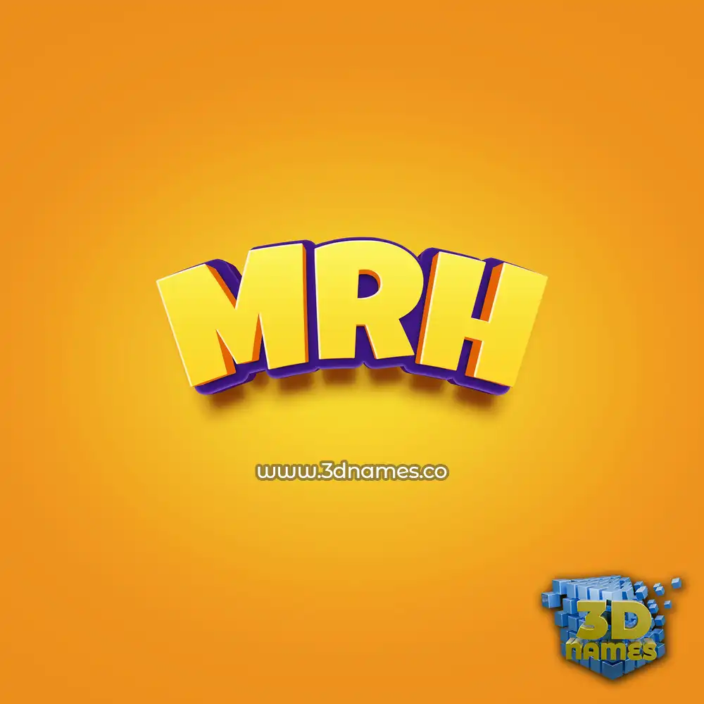 mrh in Orange Toon style - 3D name wallpaper mrh in Orange Toon style - 3D name wallpaper