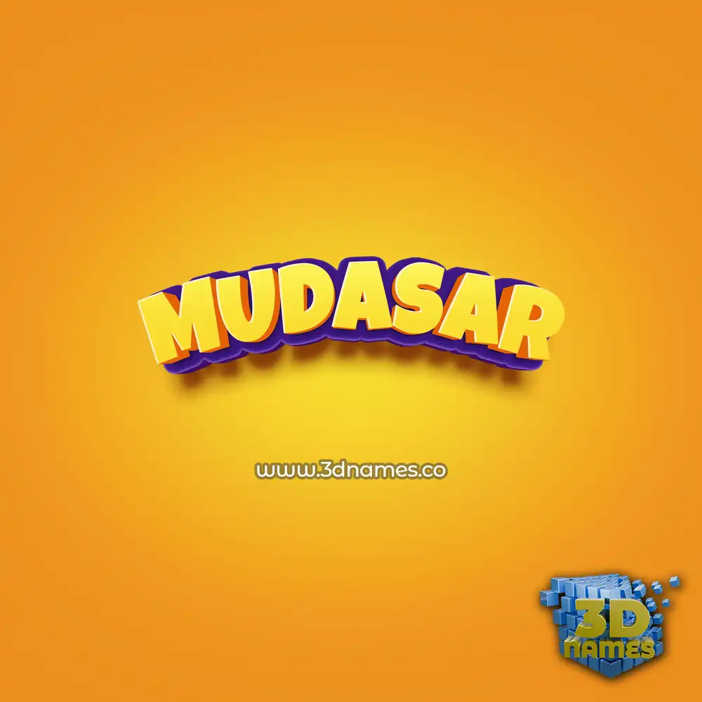 mudasar in Orange Toon style - 3D name wallpaper mudasar in Orange Toon style - 3D name wallpaper