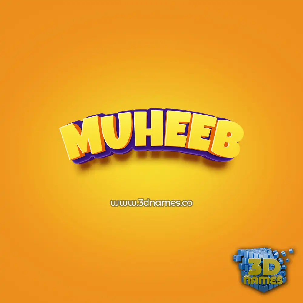 muheeb in Orange Toon style - 3D name wallpaper muheeb in Orange Toon style - 3D name wallpaper