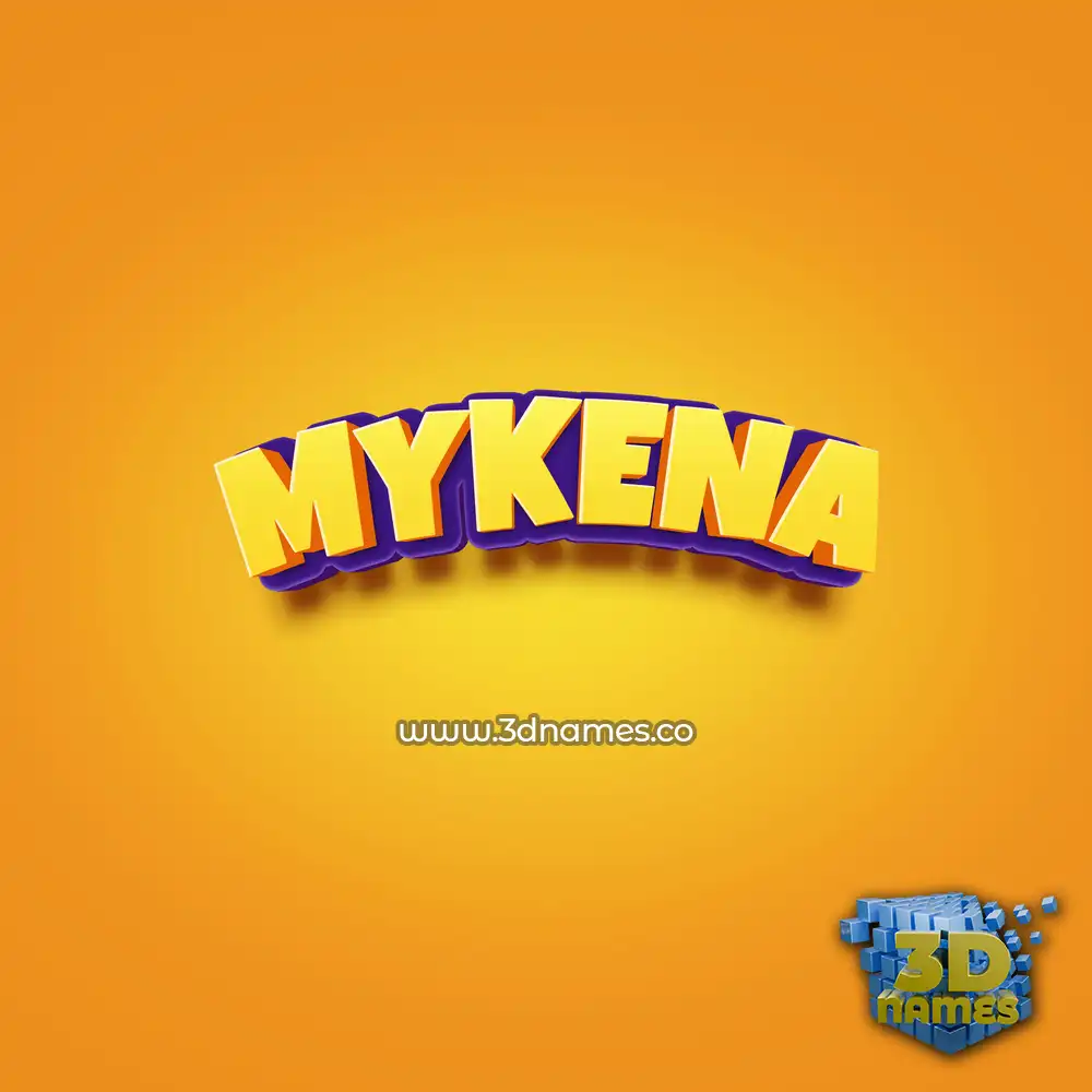 mykena in Orange Toon style - 3D name wallpaper mykena in Orange Toon style - 3D name wallpaper