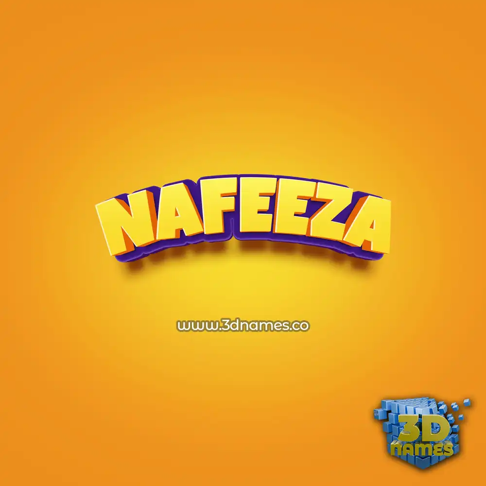 nafeeza in Orange Toon style - 3D name wallpaper nafeeza in Orange Toon style - 3D name wallpaper