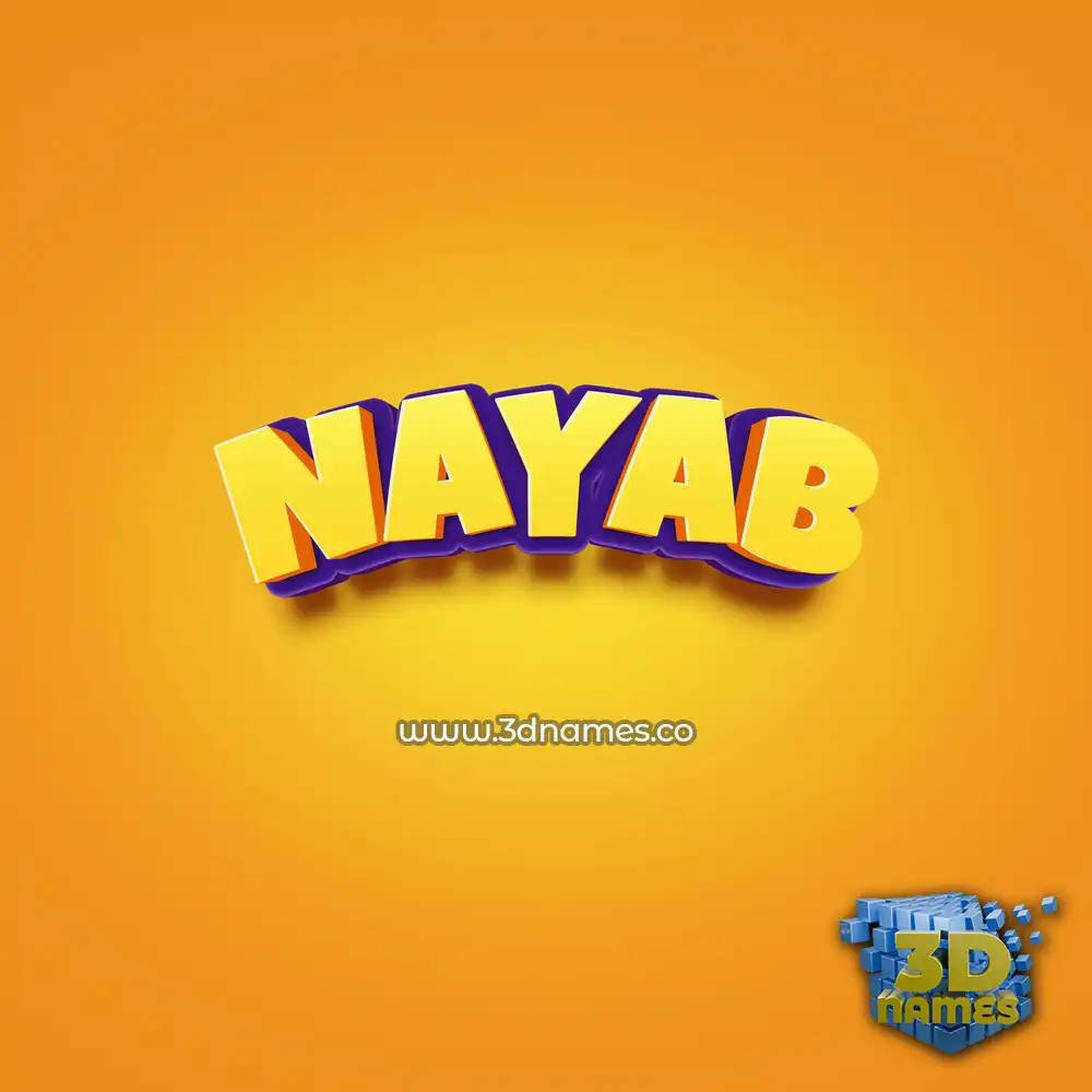 nayab in Orange Toon style - 3D name wallpaper nayab in Orange Toon style - 3D name wallpaper