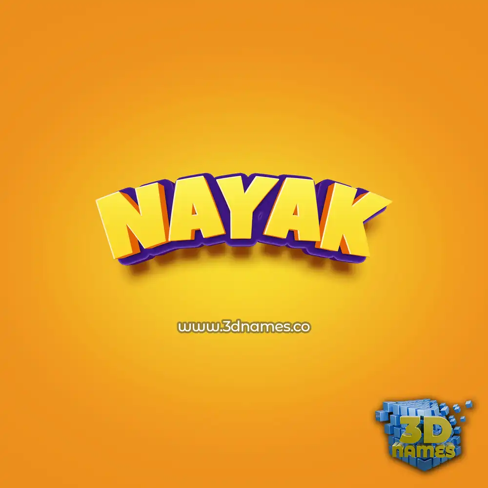 nayak in Orange Toon style - 3D name wallpaper nayak in Orange Toon style - 3D name wallpaper