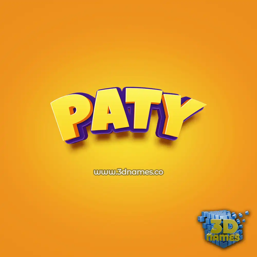 paty in Orange Toon style - 3D name wallpaper paty in Orange Toon style - 3D name wallpaper