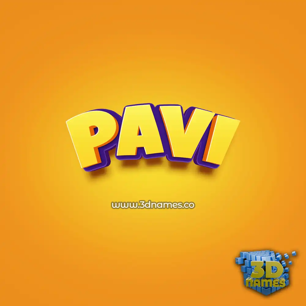 pavi in Orange Toon style - 3D name wallpaper pavi in Orange Toon style - 3D name wallpaper