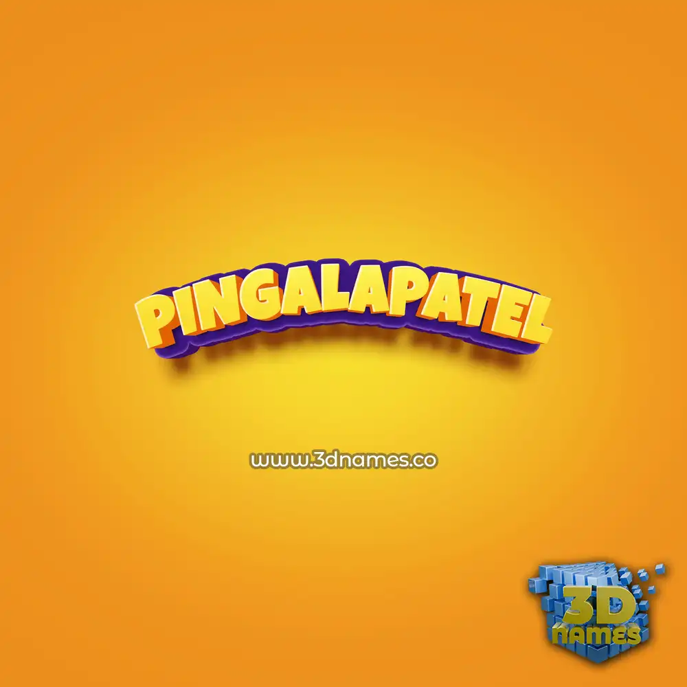 pingalapatel in Orange Toon style - 3D name wallpaper pingalapatel in Orange Toon style - 3D name wallpaper
