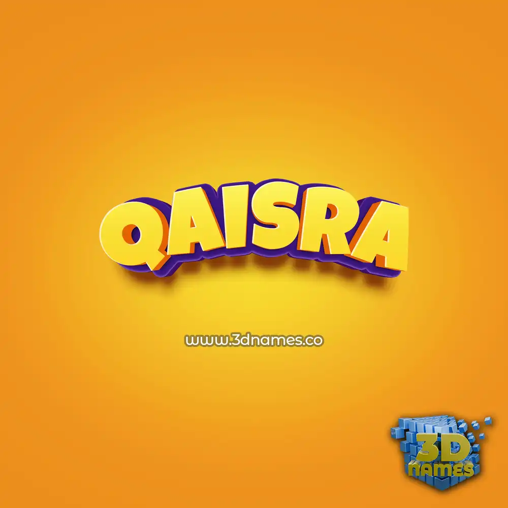qaisra in Orange Toon style - 3D name wallpaper qaisra in Orange Toon style - 3D name wallpaper