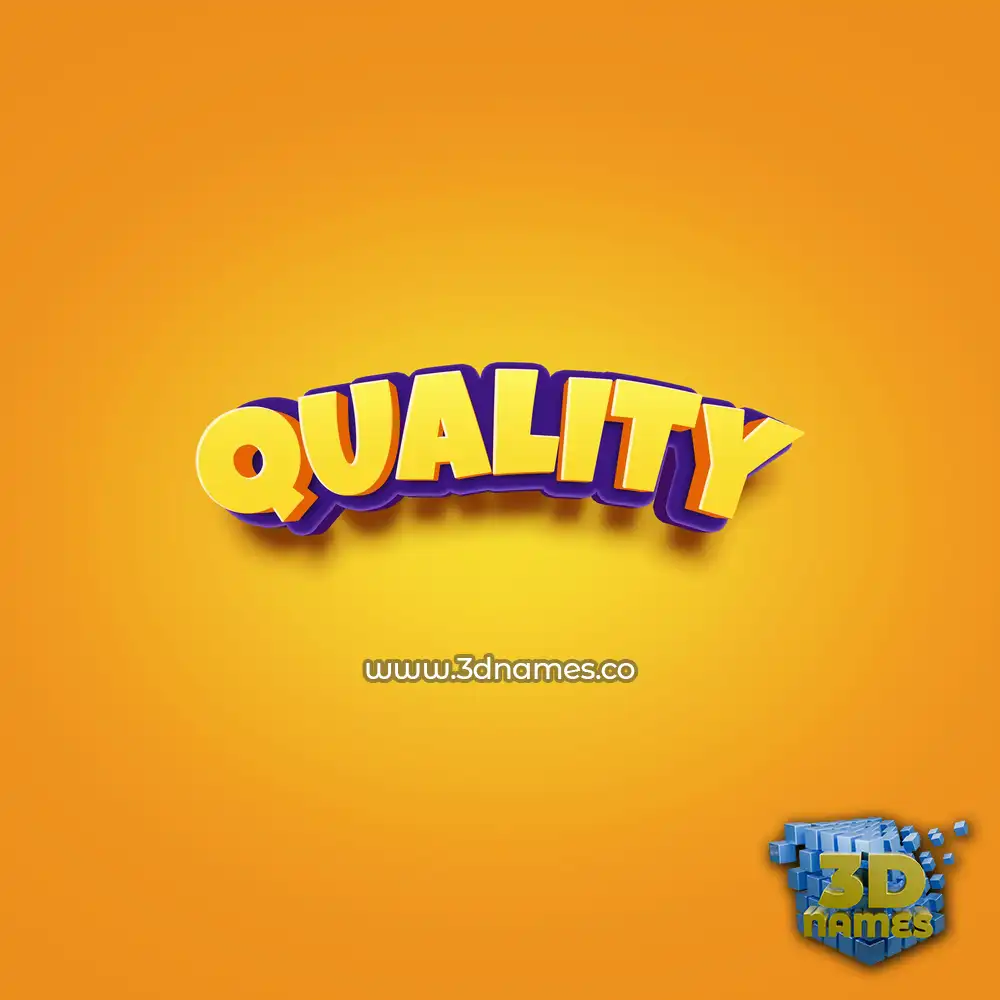 quality in Orange Toon style - 3D name wallpaper quality in Orange Toon style - 3D name wallpaper