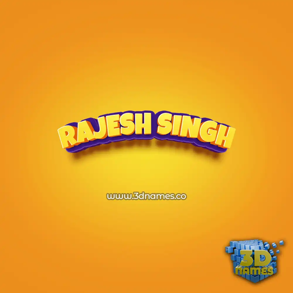 rajesh singh in Orange Toon style - 3D name wallpaper rajesh singh in Orange Toon style - 3D name wallpaper