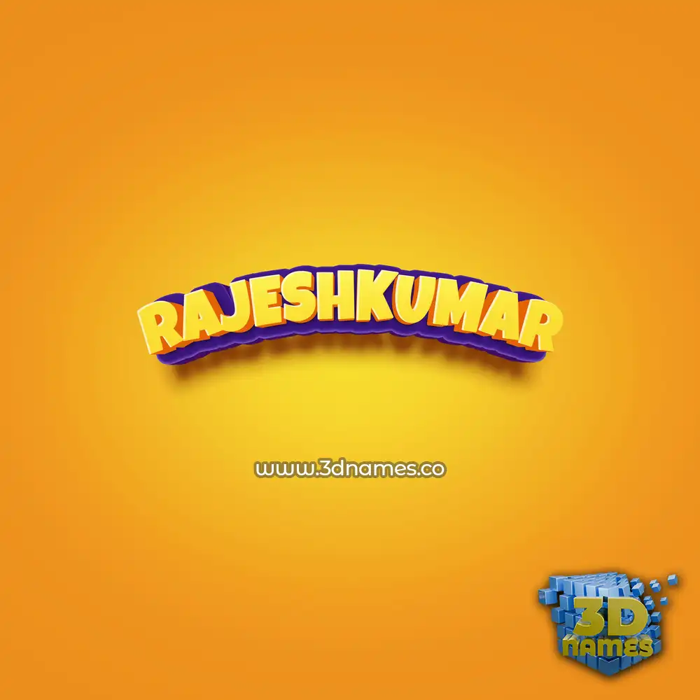 rajeshkumar in Orange Toon style - 3D name wallpaper rajeshkumar in Orange Toon style - 3D name wallpaper