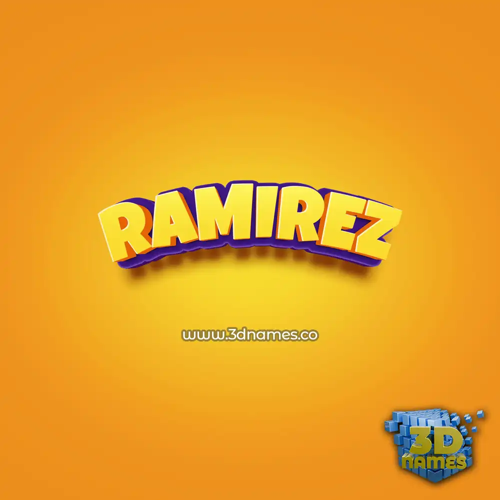 ramirez in Orange Toon style - 3D name wallpaper ramirez in Orange Toon style - 3D name wallpaper