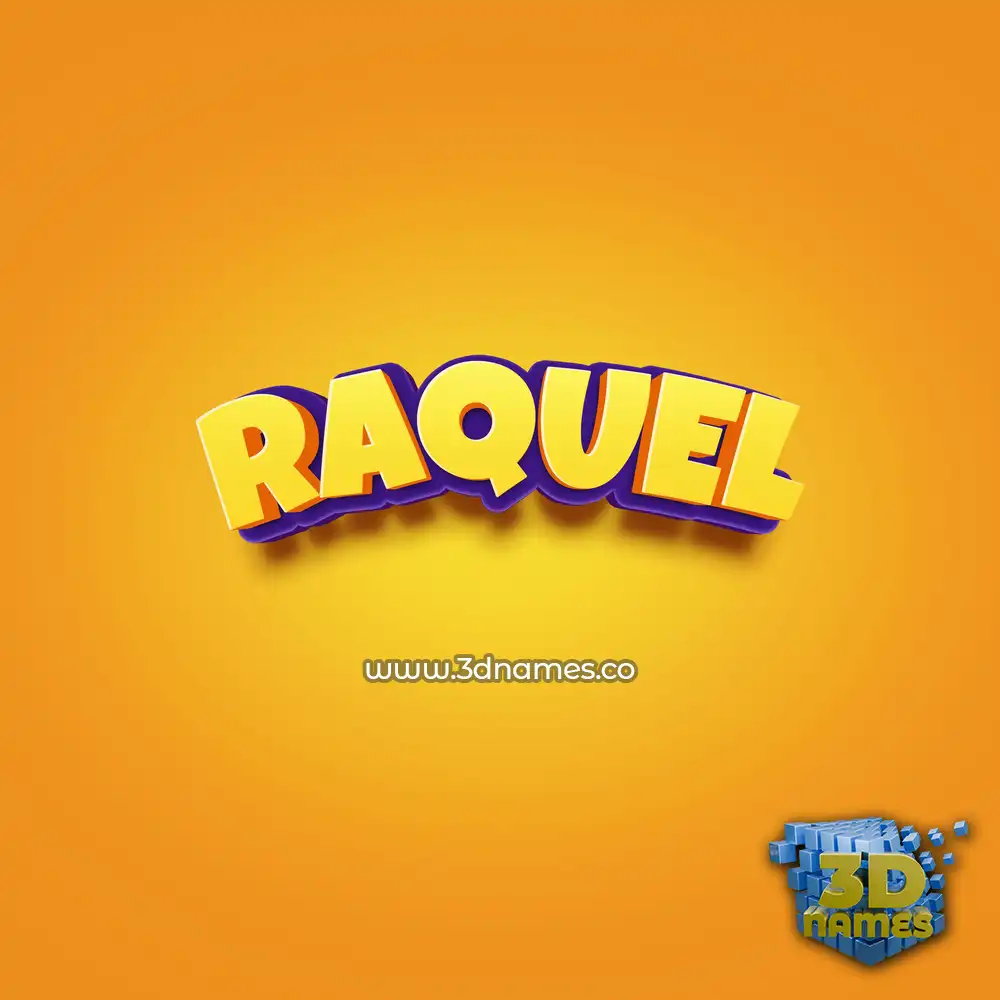 raquel in Orange Toon style - 3D name wallpaper raquel in Orange Toon style - 3D name wallpaper