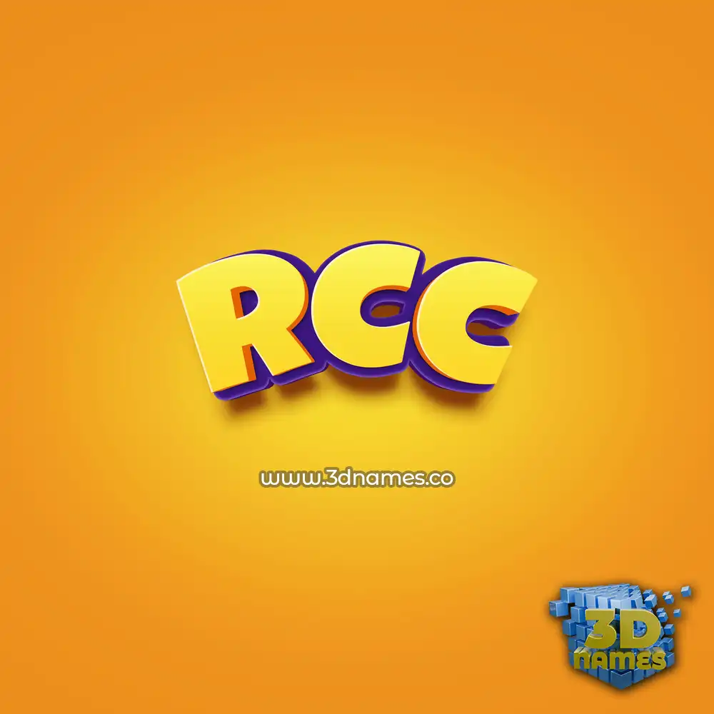 rcc in Orange Toon style - 3D name wallpaper rcc in Orange Toon style - 3D name wallpaper