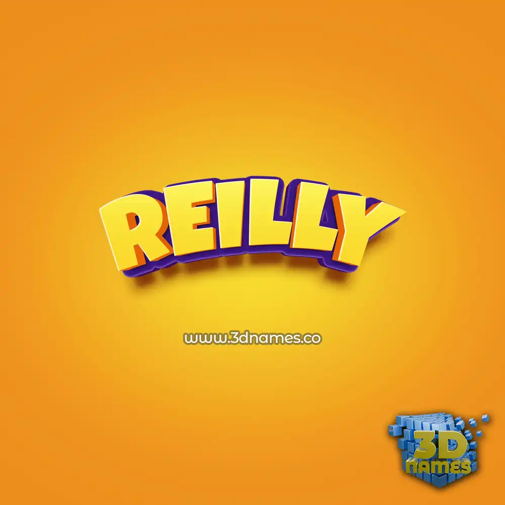 reilly in Orange Toon style - 3D name wallpaper