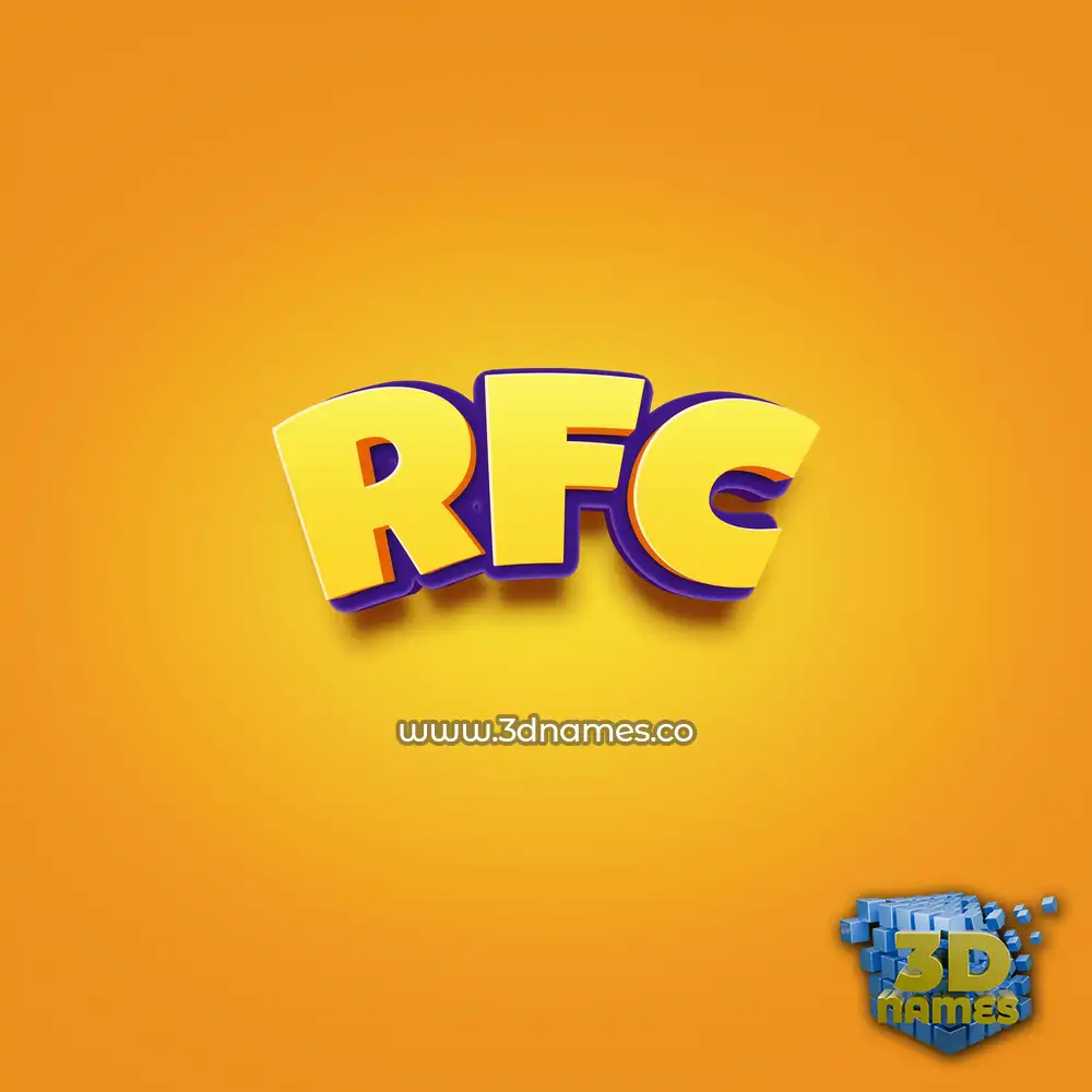 rfc in Orange Toon style - 3D name wallpaper rfc in Orange Toon style - 3D name wallpaper