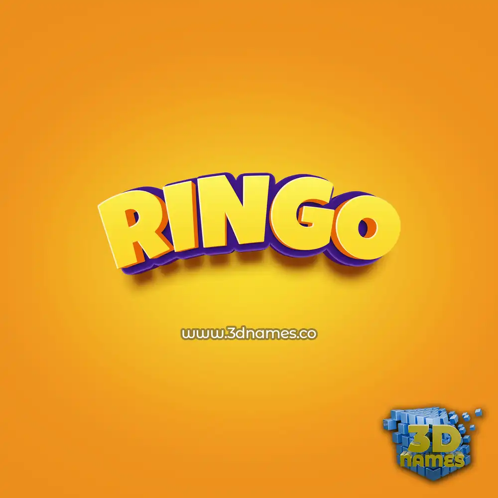 ringo in Orange Toon style - 3D name wallpaper ringo in Orange Toon style - 3D name wallpaper